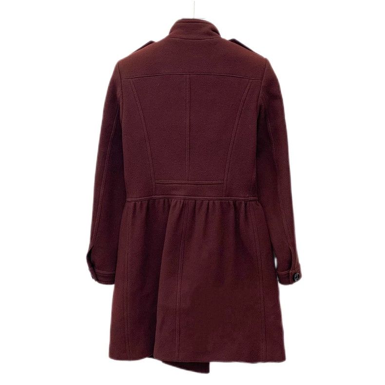 Burberry Burberry Red Wool Double-Breasted Coat Size US S / EU 44-46 / 1 - 2 Thumbnail
