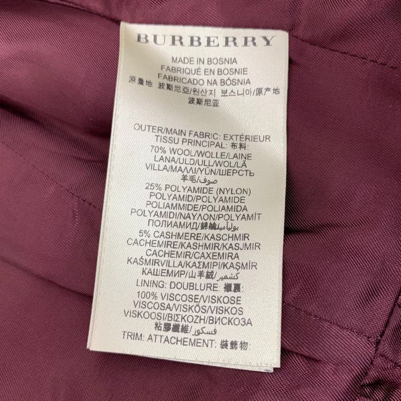 Burberry Burberry Red Wool Double-Breasted Coat Size US S / EU 44-46 / 1 - 8 Thumbnail