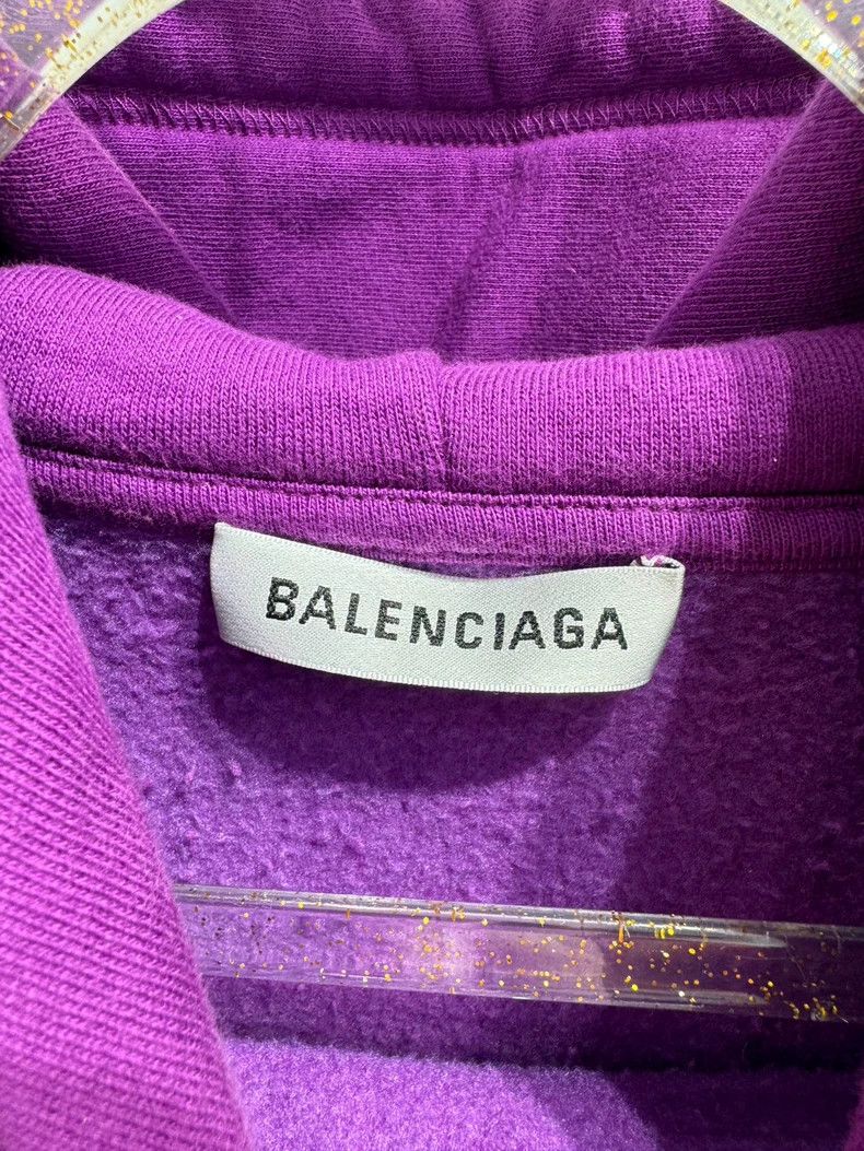 Balenciaga Balenciaga Purple Logo Back Hoodie S Size US S / EU 44-46 / 1 - 3 Thumbnail