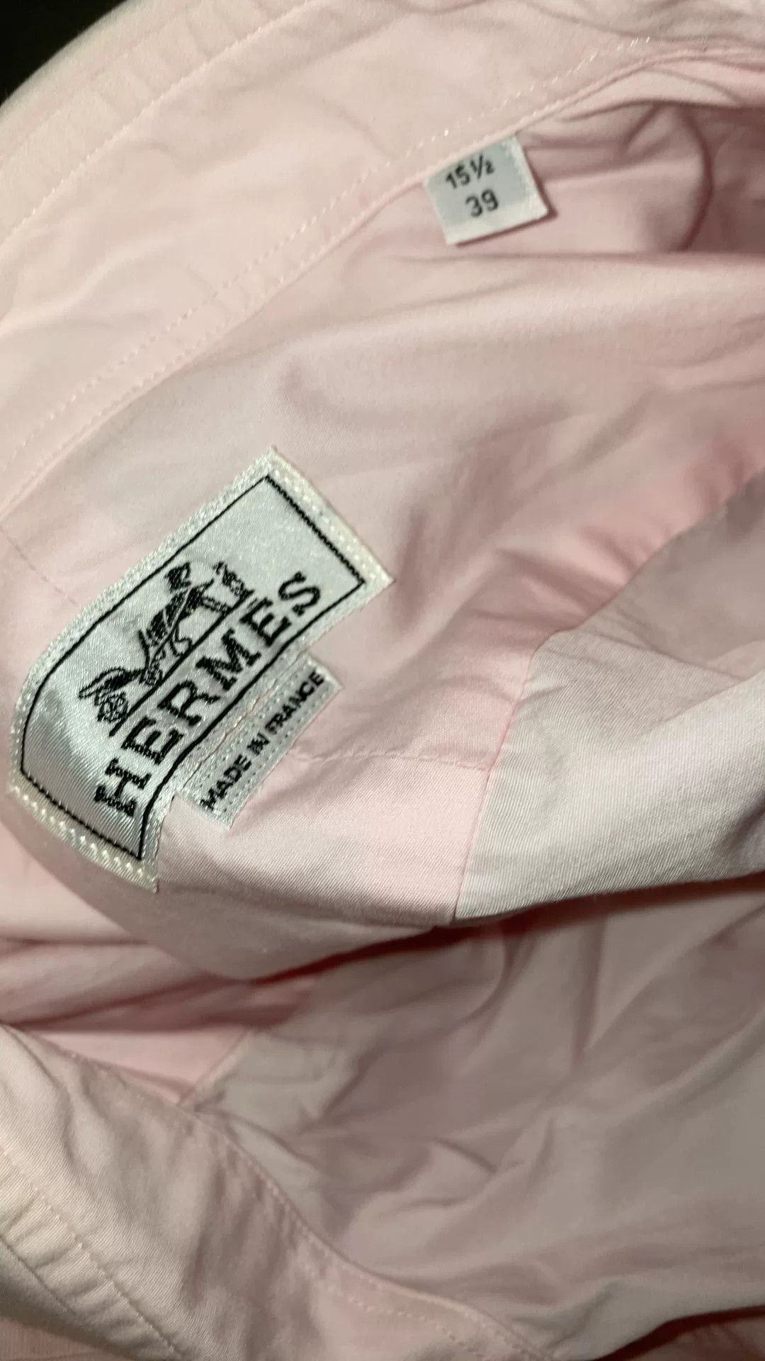 Hermes Hermes Pink High-Cotton Shirt Size 39 Size US S / EU 44-46 / 1 - 5 Thumbnail