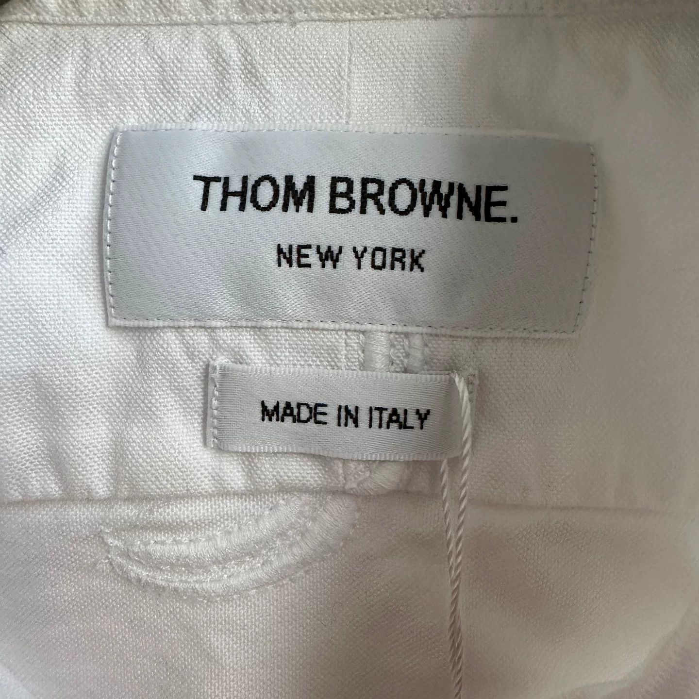 Thom Browne Thom Browne White Embroidered Shirt Jacket Size US M / EU 48-50 / 2 - 4 Thumbnail