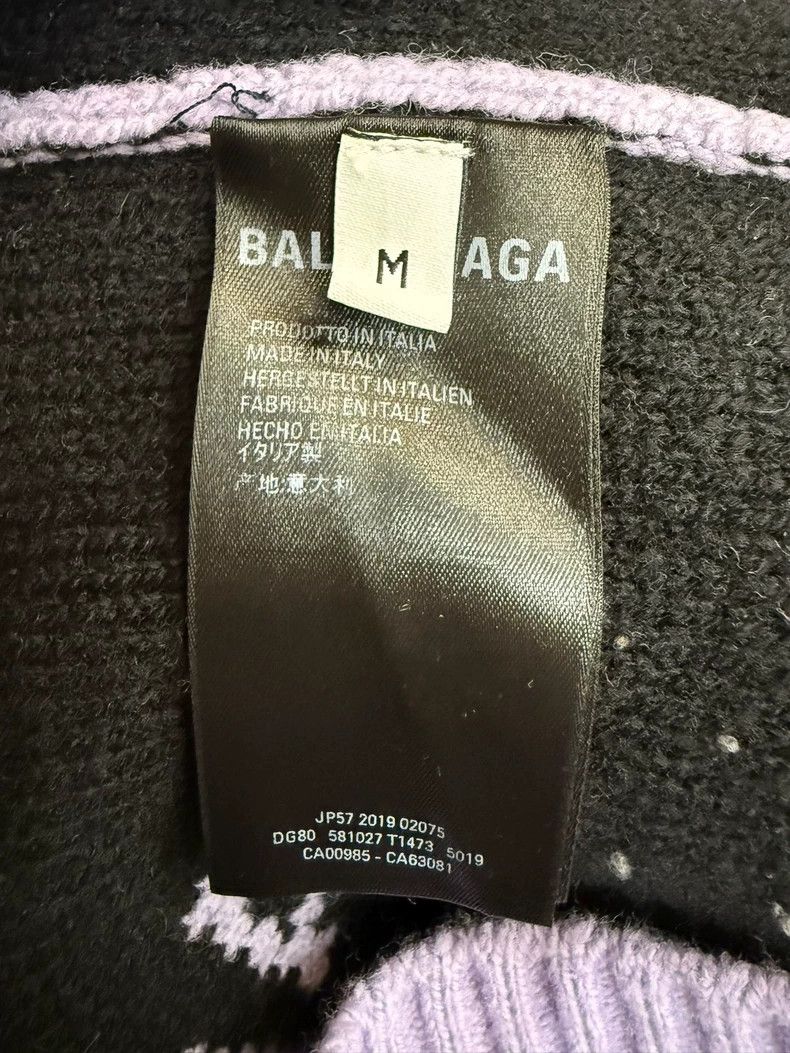 Balenciaga Balenciaga Purple Logo Wool Knit Sweater Size US M / EU 48-50 / 2 - 4 Thumbnail