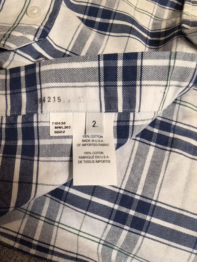 Thom Browne THOM BROWNE Men's Blue Plaid Shirt Size US M / EU 48-50 / 2 - 6 Thumbnail