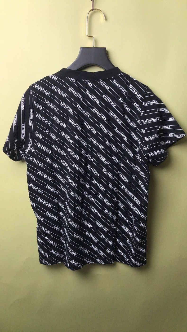 Balenciaga Balenciaga Black Logo Print Short Sleeve Tee Size US L / EU 52-54 / 3 - 2 Thumbnail