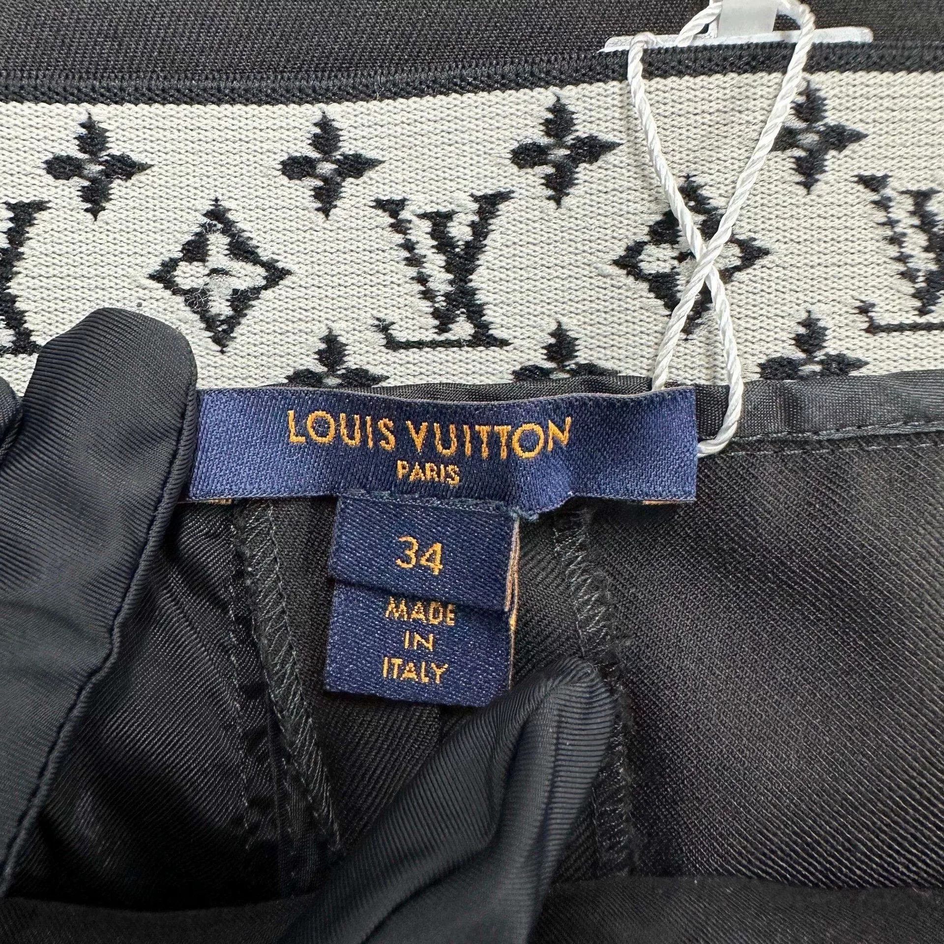 Louis Vuitton LV Black Logo Waist Casual Pants Size US 26 / EU 42 - 4 Thumbnail