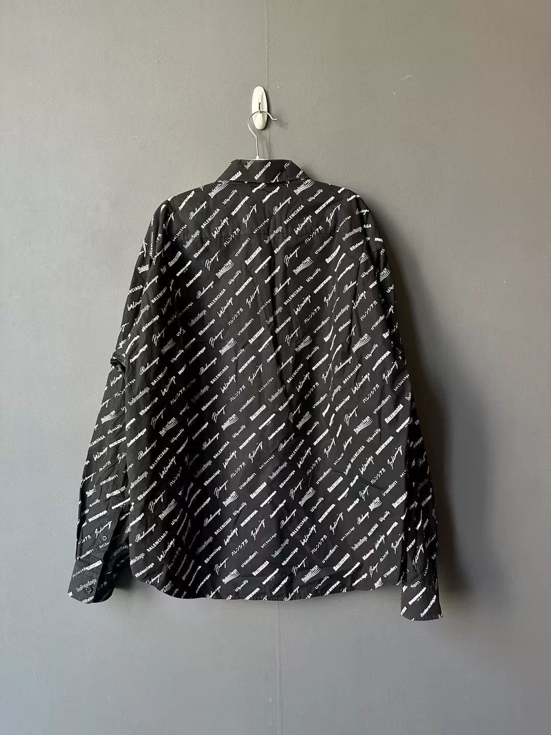 Balenciaga Balenciaga Logo Print Long Sleeve Shirt Size US XS / EU 42 / 0 - 2 Thumbnail
