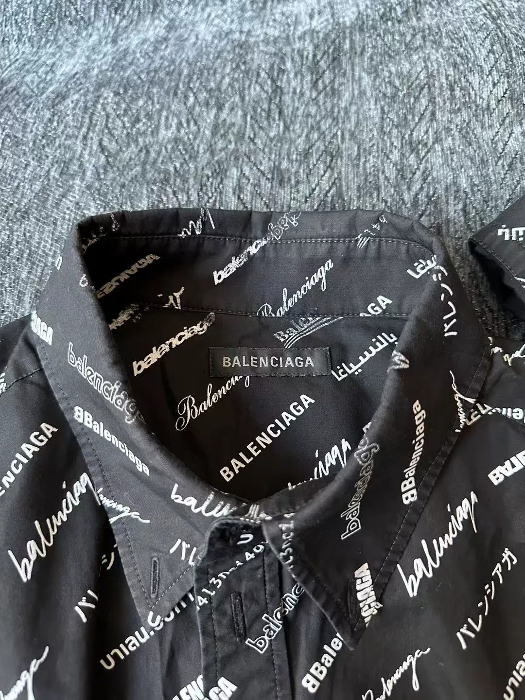 Balenciaga Balenciaga Logo Print Long Sleeve Shirt Size US XS / EU 42 / 0 - 3 Thumbnail