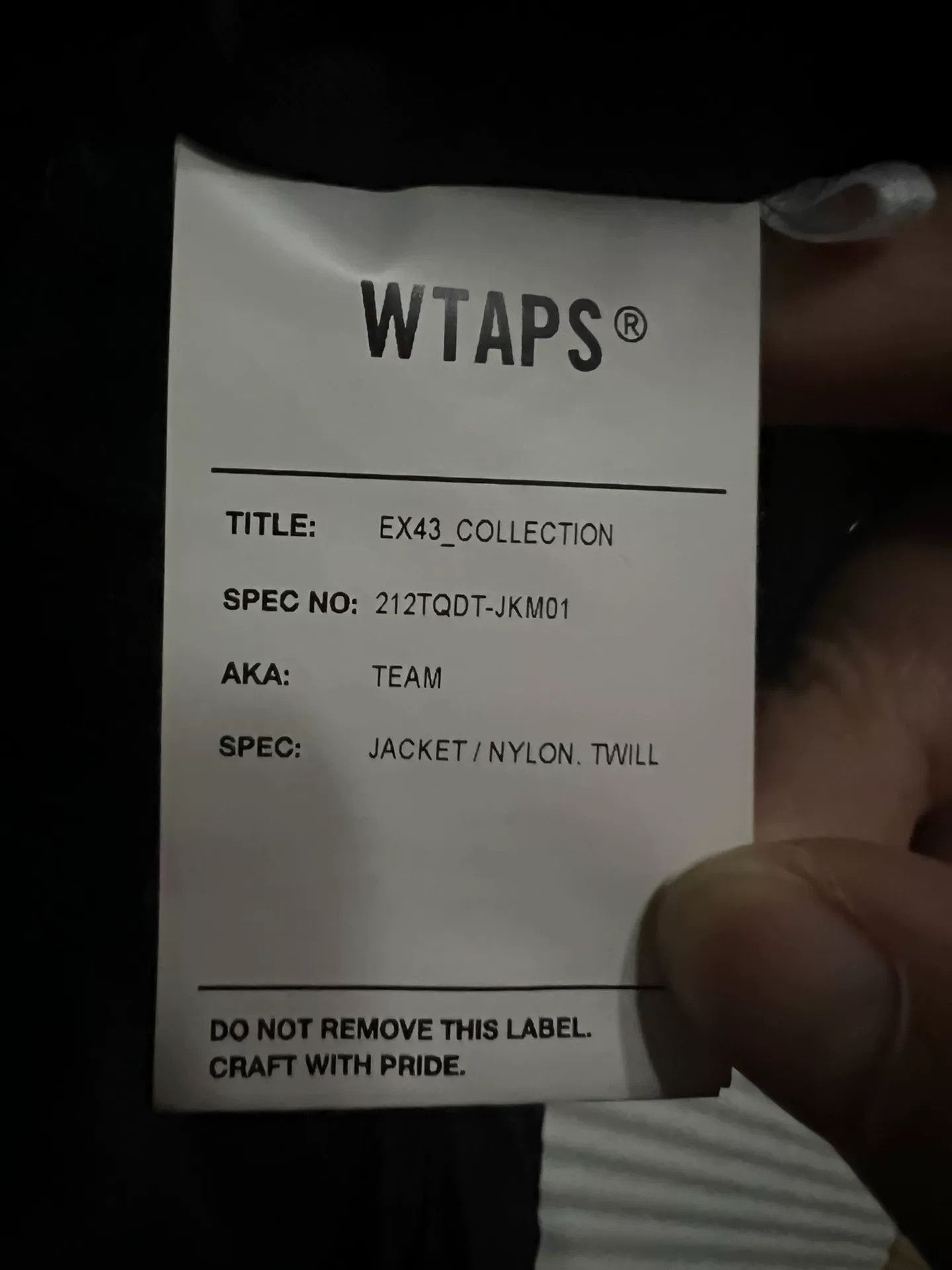 Wtaps WTAPS 21AW TEAM JACKET NYLON TWILL Size US M / EU 48-50 / 2 - 6 Thumbnail