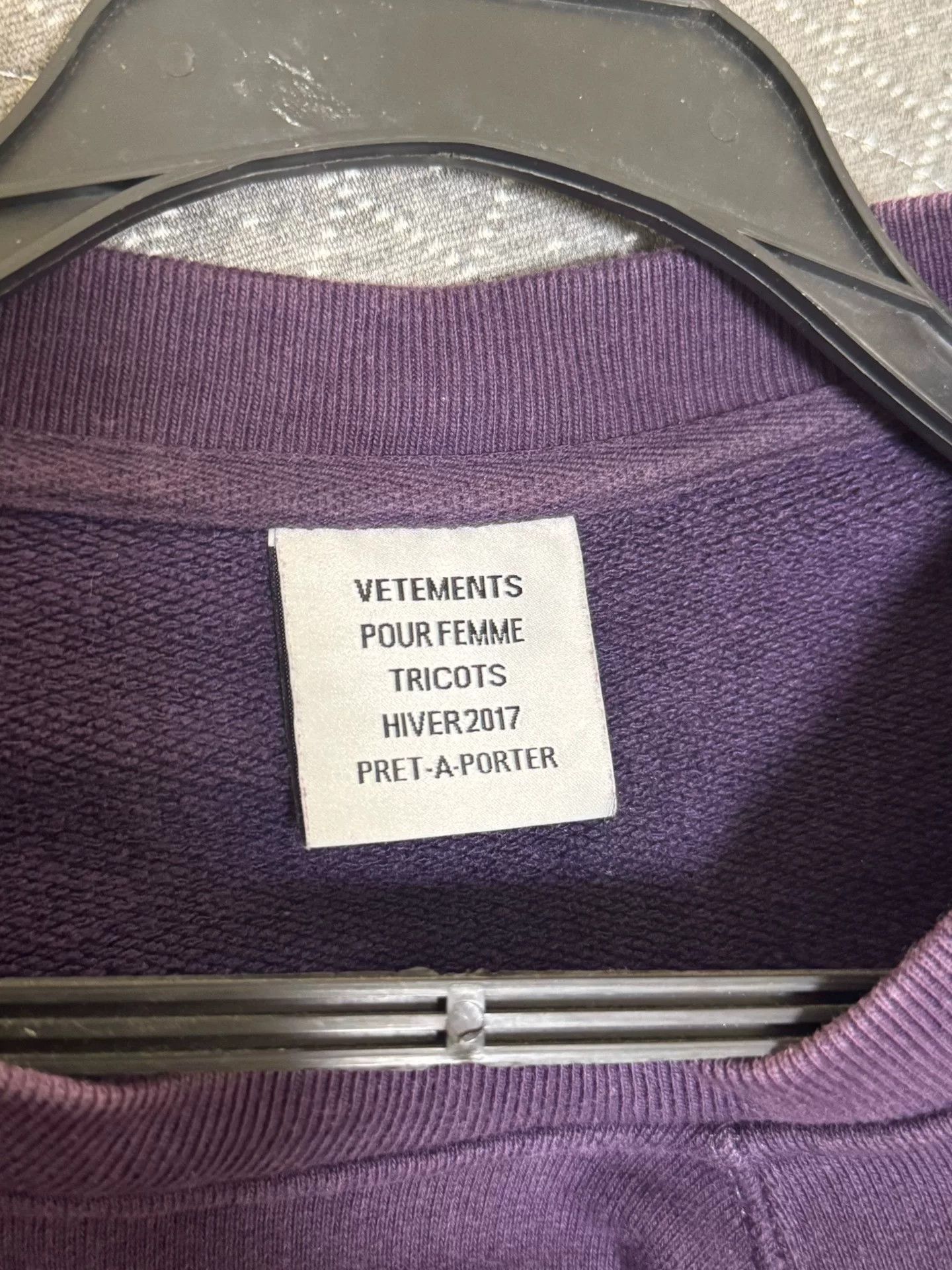 Vetements Vetements Purple Unskinny Sweatshirt S Size US S / EU 44-46 / 1 - 2 Thumbnail