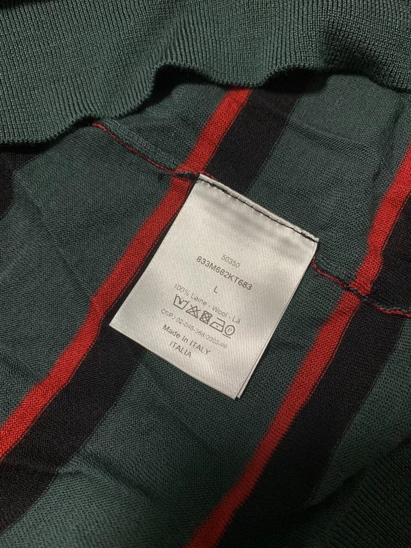 Dior Dior Striped Bee Embroidery Wool Sweater Size US L / EU 52-54 / 3 - 4 Thumbnail