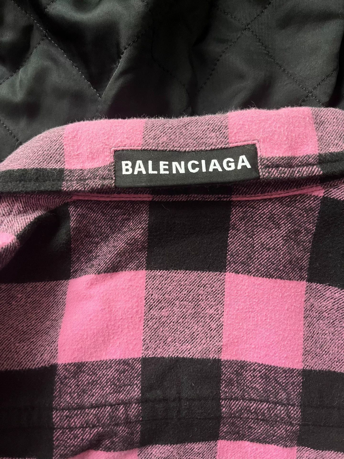 Balenciaga Balenciaga Logo Check Long Sleeve Shirt Size US XS / EU 42 / 0 - 3 Thumbnail
