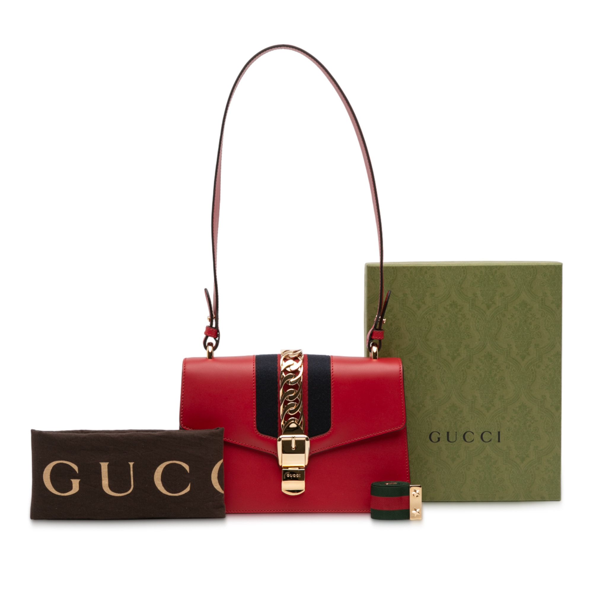 Gucci Gucci Small Leather Sylvie Web Satchel Size ONE SIZE - 11 Thumbnail