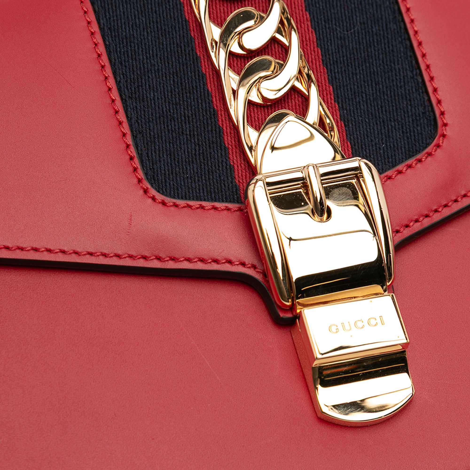 Gucci Gucci Small Leather Sylvie Web Satchel Size ONE SIZE - 8 Thumbnail