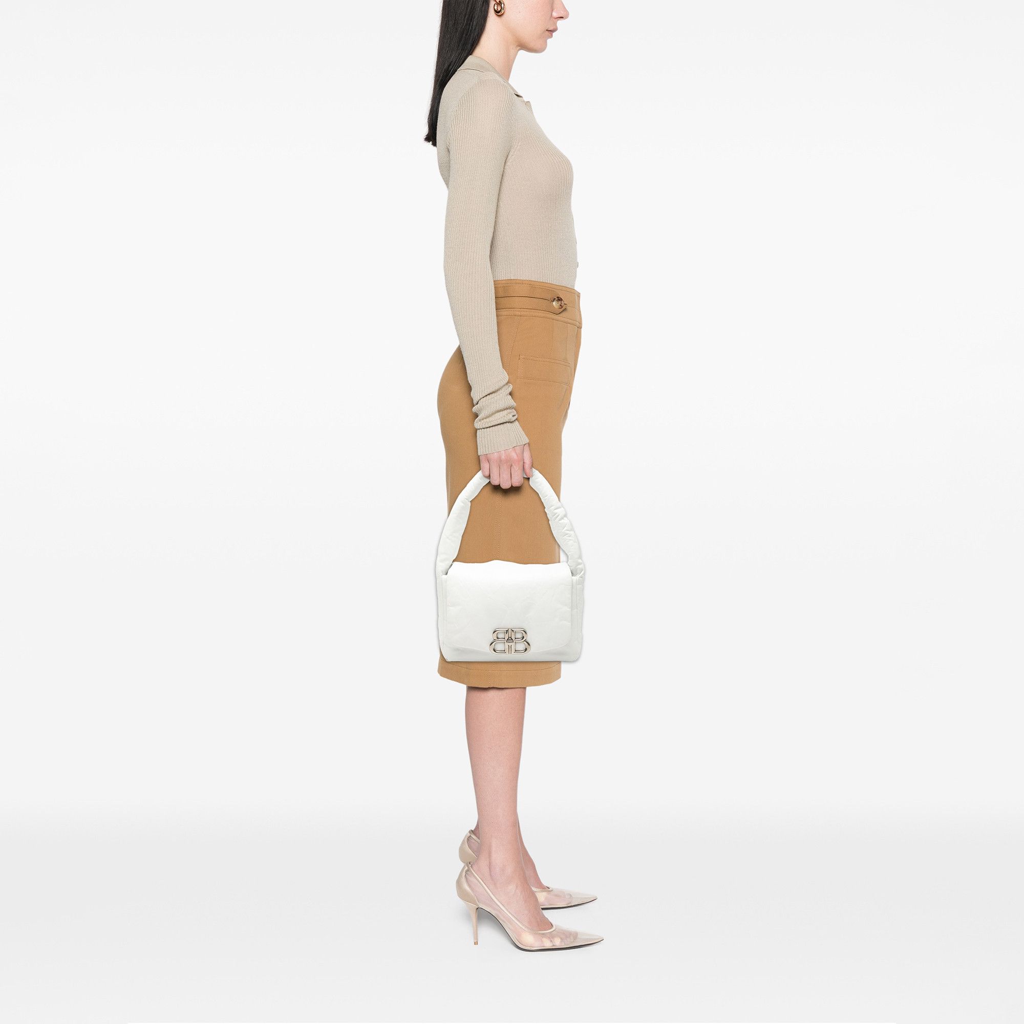 Balenciaga Balenciaga Small Calfskin Monaco Sling Shoulder Bag Size ONE SIZE - 7 Thumbnail