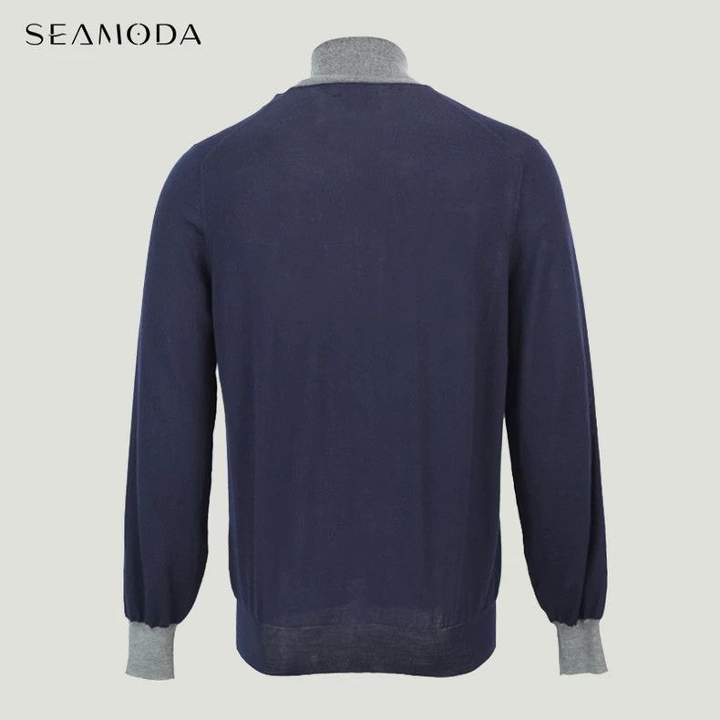 Brunello Cucinelli Brunello Cucinelli Men's Blue Knit Sweater Size US L / EU 52-54 / 3 - 2 Thumbnail