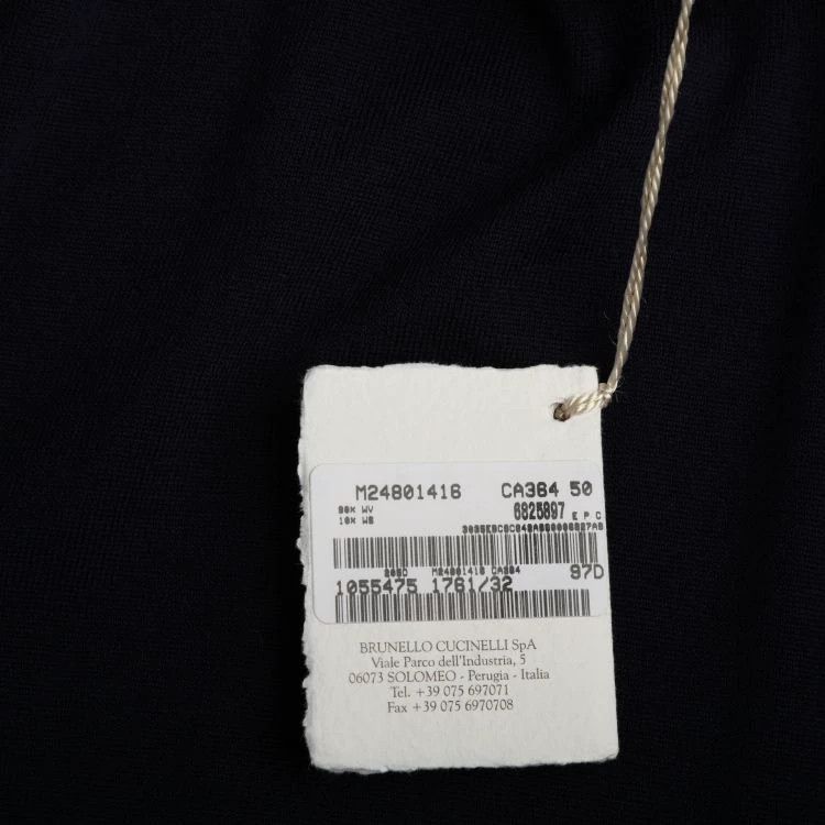 Brunello Cucinelli Brunello Cucinelli Men's Blue Knit Sweater Size US L / EU 52-54 / 3 - 6 Thumbnail
