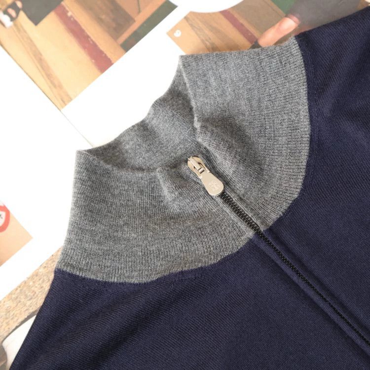 Brunello Cucinelli Brunello Cucinelli Men's Blue Knit Sweater Size US L / EU 52-54 / 3 - 3 Thumbnail
