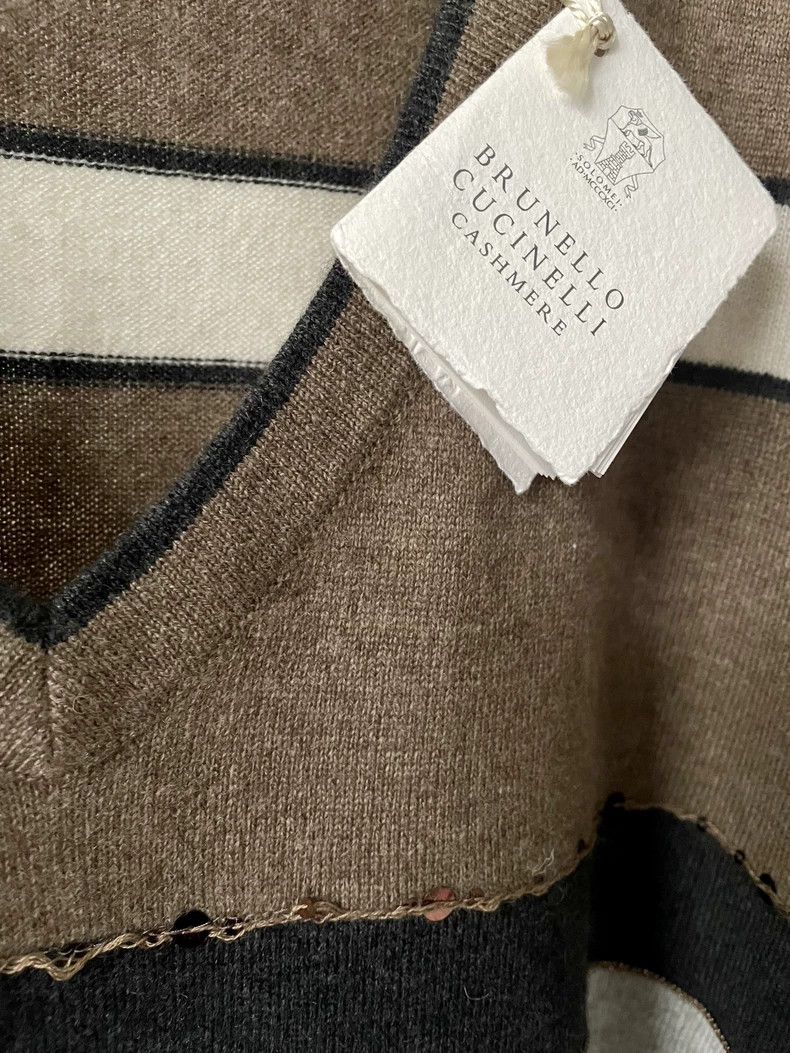 Brunello Cucinelli Brunello Cucinelli Beaded Cashmere Sweater Size US M / EU 48-50 / 2 - 3 Thumbnail