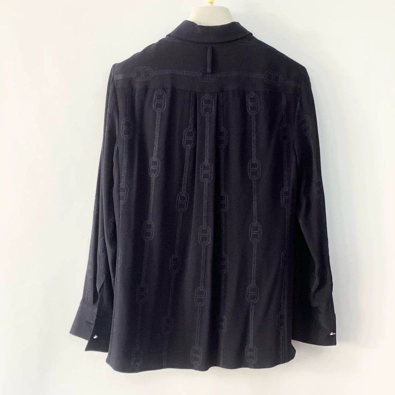 Hermes Hermes Navy Blue Shirt Size 34 Size US XS / EU 42 / 0 - 3 Thumbnail