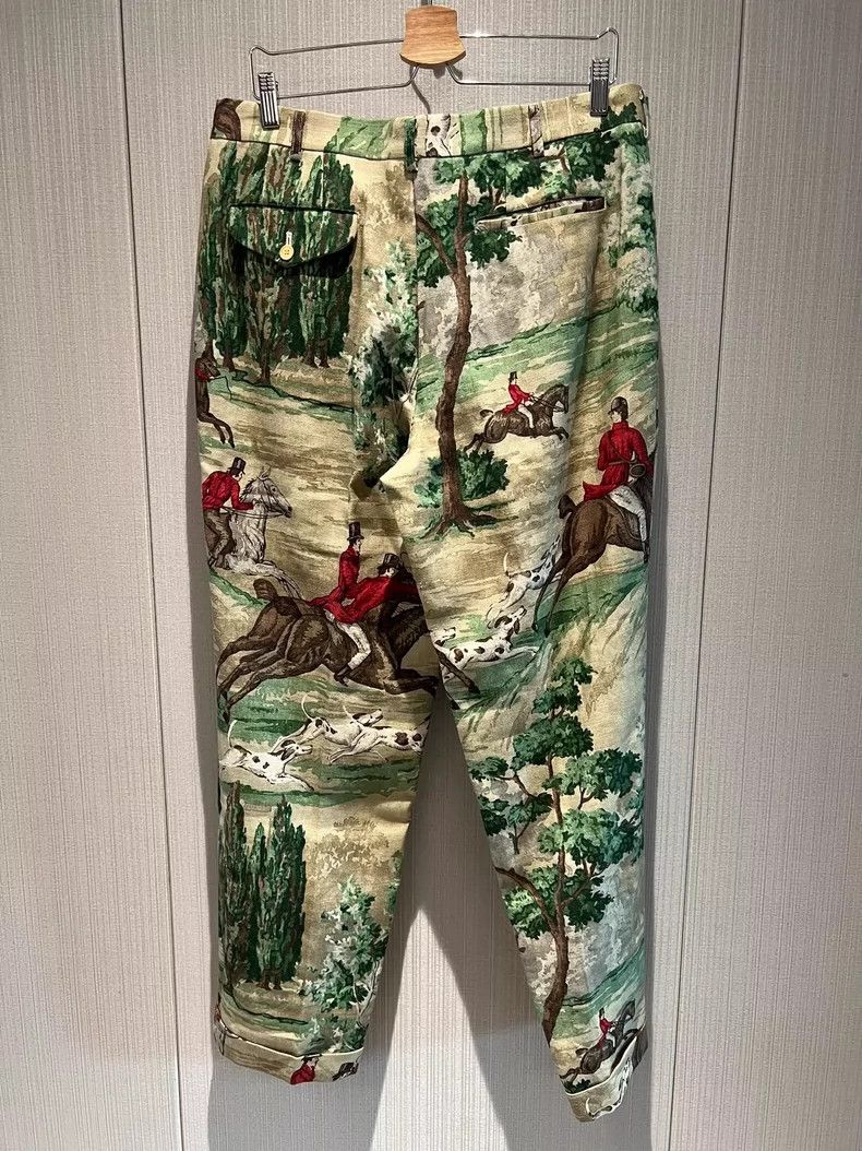 Comme des Garcons Comme des Garcons 2016SS Hunting Oil Painting Linen Pants Size US 31 - 3 Thumbnail
