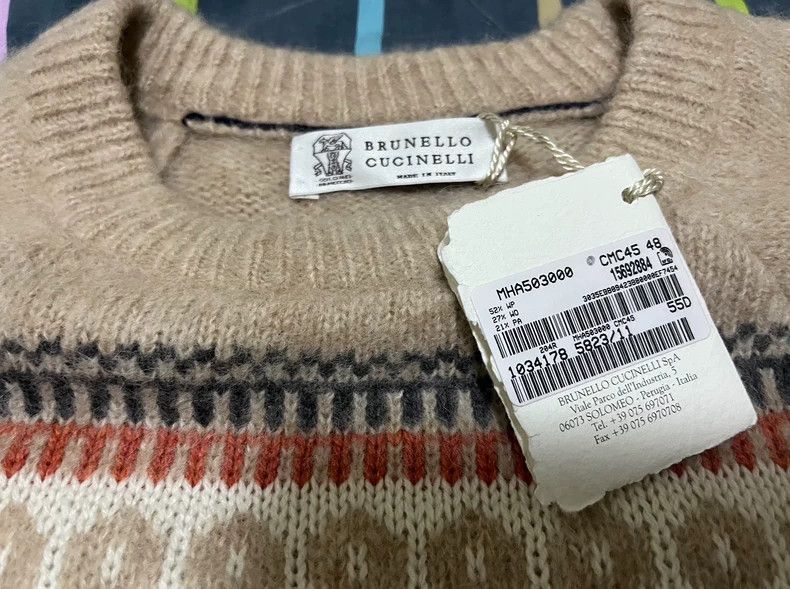 Brunello Cucinelli Brunello Cucinelli Fair Isle Jumper Size US M / EU 48-50 / 2 - 3 Thumbnail
