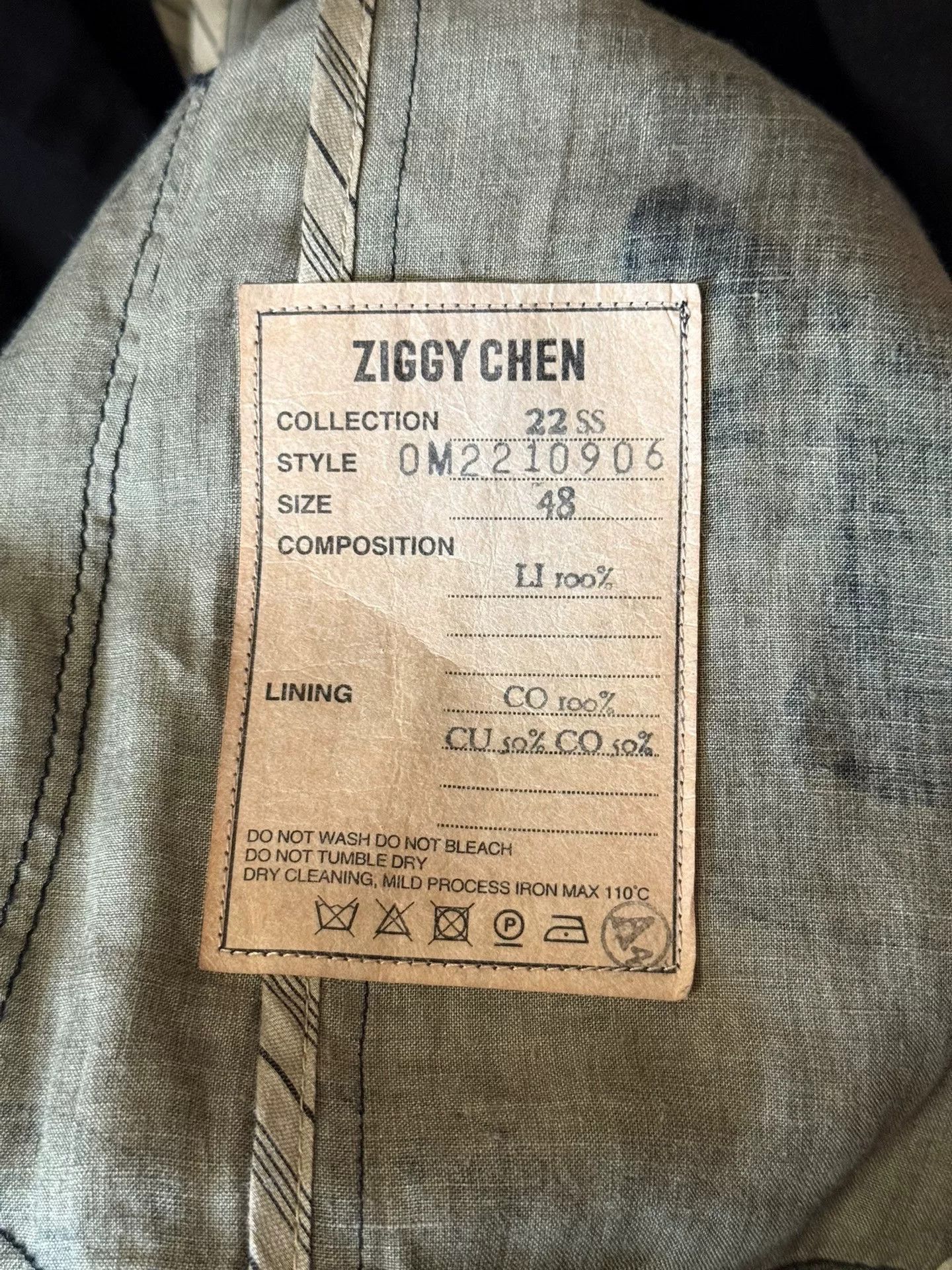 Ziggy Chen Ziggy Chen 22SS Green Hemp Jacket Size US M / EU 48-50 / 2 - 5 Thumbnail