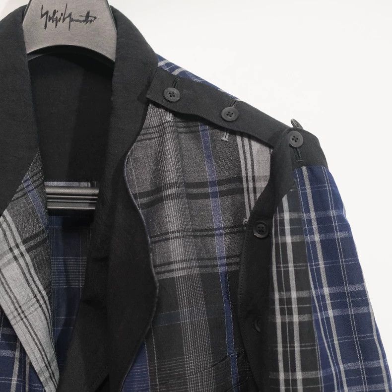 Yohji Yamamoto Yohji Yamamoto 21SS Linen Plaid Blazer Size US M / EU 48-50 / 2 - 2 Thumbnail