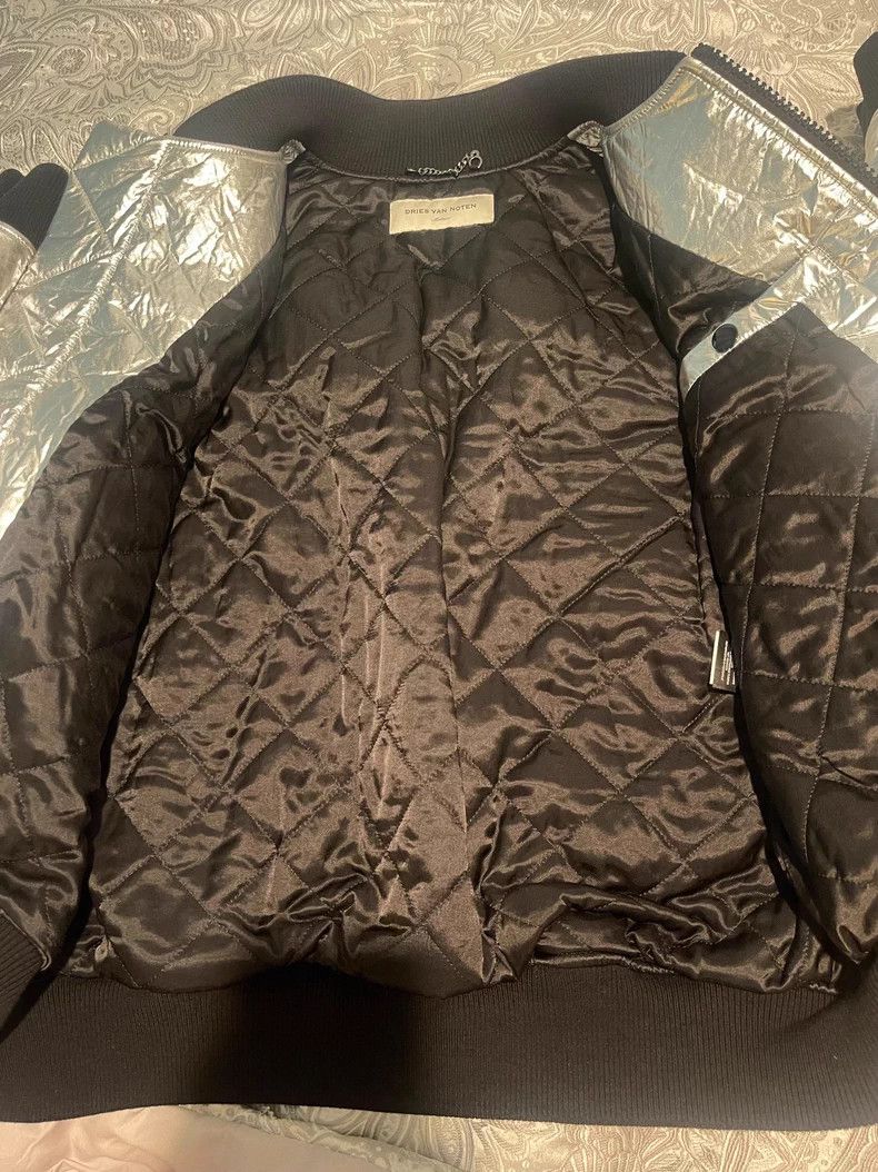 Dries Van Noten Dries Van Noten Silver Bomber Jacket Size US M / EU 48-50 / 2 - 7 Thumbnail