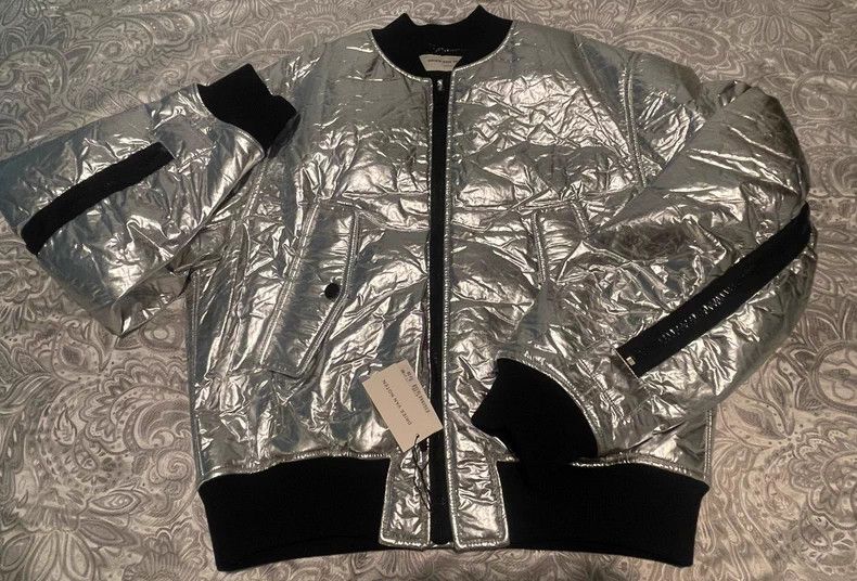 Dries Van Noten Dries Van Noten Silver Bomber Jacket Size US M / EU 48-50 / 2 - 3 Thumbnail