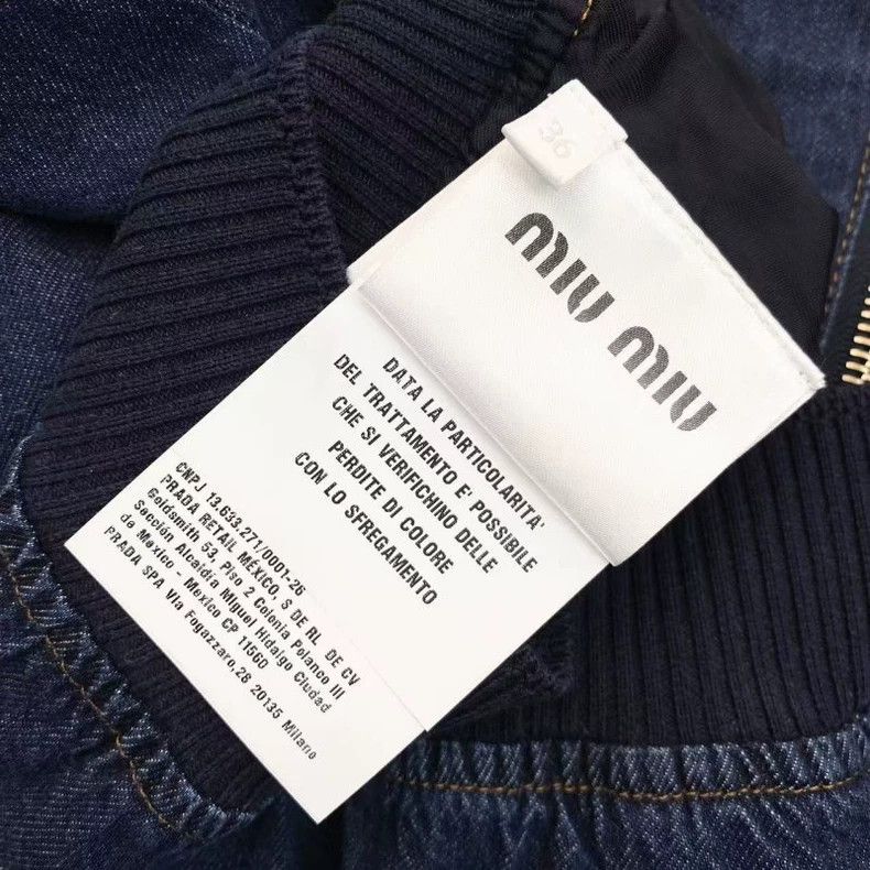 Miu Miu Miumiu 23SS Blue Embroidered Denim Jacket Size US XS / EU 42 / 0 - 4 Thumbnail