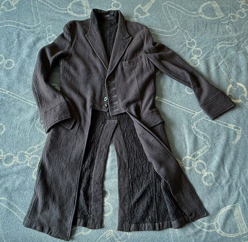 Yohji Yamamoto Yohji Yamamoto Runway Wool Coat Size US M / EU 48-50 / 2 - 2 Thumbnail