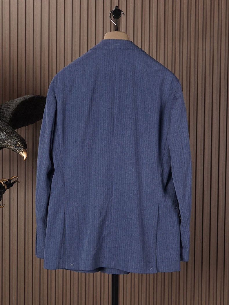 Brunello Cucinelli Brunello Cucinelli Silk Cotton Blazer Size US L / EU 52-54 / 3 - 3 Thumbnail