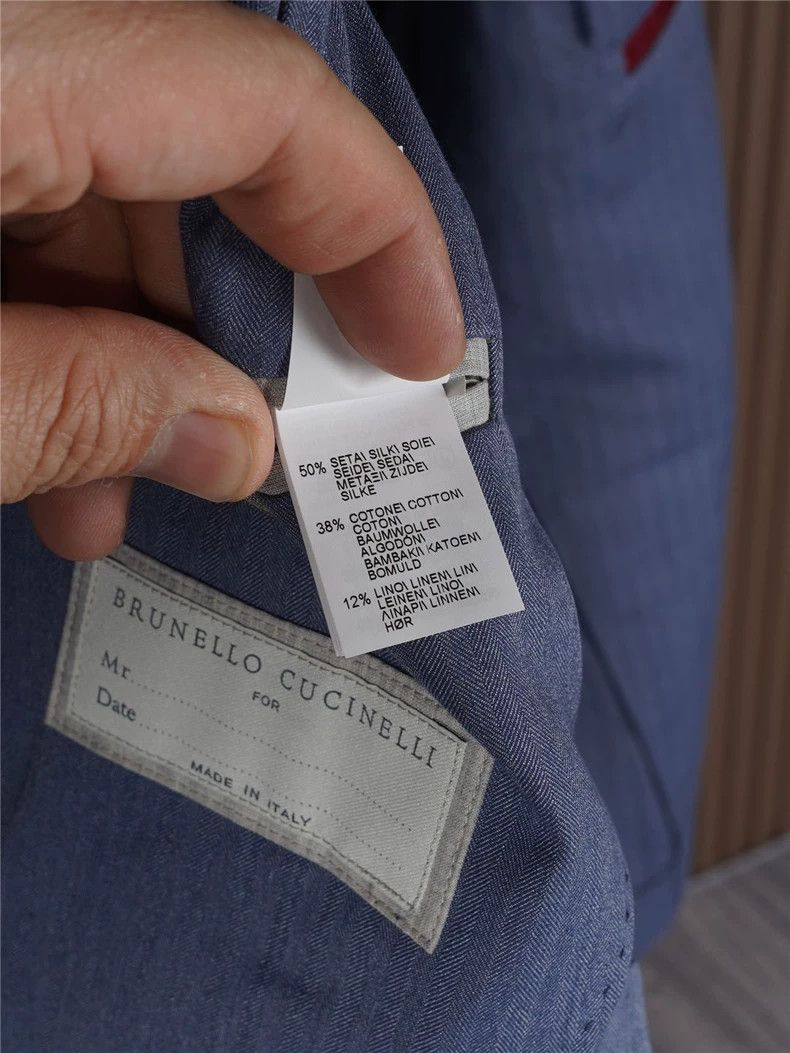 Brunello Cucinelli Brunello Cucinelli Men's Silk Cotton Blazer Size US L / EU 52-54 / 3 - 8 Thumbnail