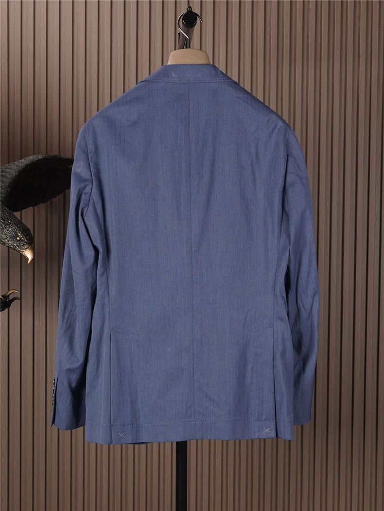 Brunello Cucinelli Brunello Cucinelli Men's Silk Cotton Blazer Size US L / EU 52-54 / 3 - 3 Thumbnail
