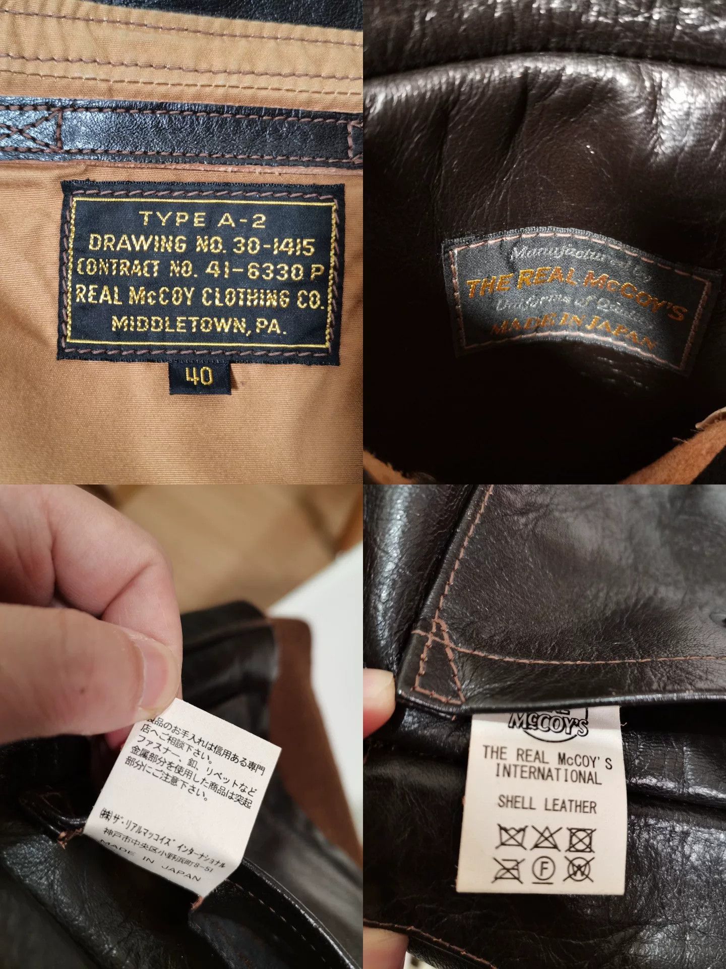 The Real McCoy's The Real McCoy's A2 Leather Jacket Size US M / EU 48-50 / 2 - 5 Thumbnail