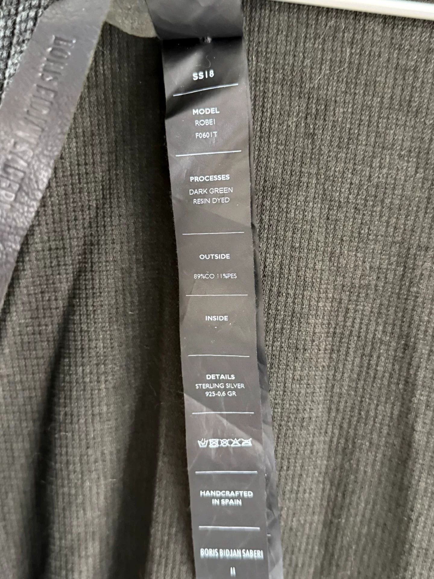 Boris Bidjan Saberi Boris Bidjan Saberi 18ss Long Robe Size US M / EU 48-50 / 2 - 6 Thumbnail