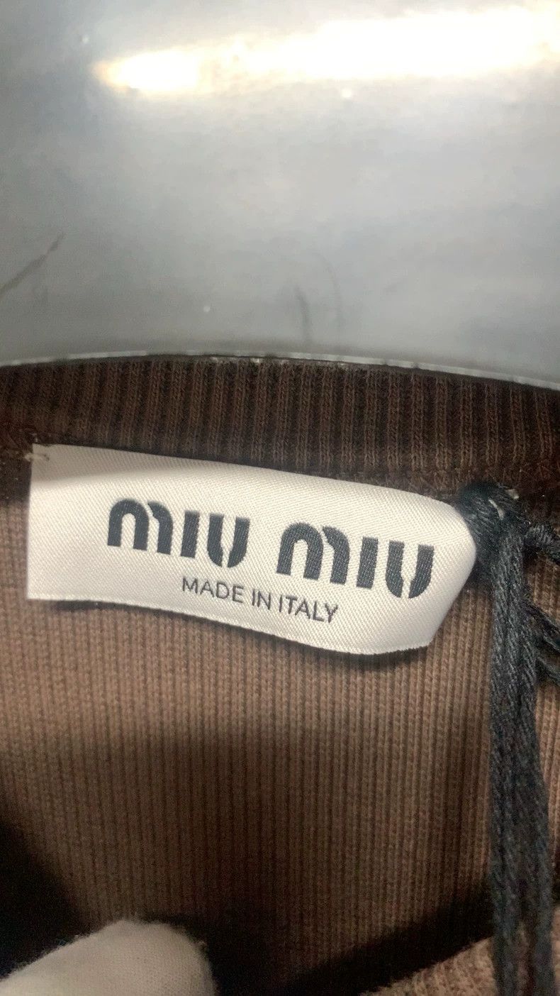 Miu Miu Miu Miu Brown Short Sleeve T-shirt Size US S / EU 44-46 / 1 - 6 Thumbnail