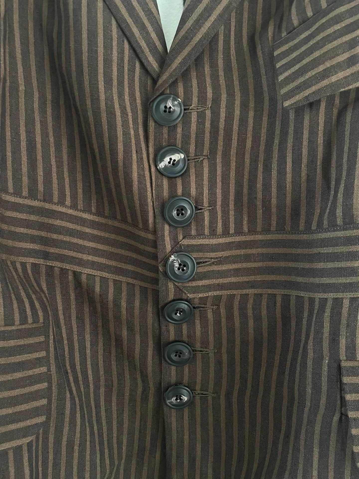 John Alexander Skelton John Alexander Skelton 22SS Linen Stripe Jacket Size US M / EU 48-50 / 2 - 3 Thumbnail