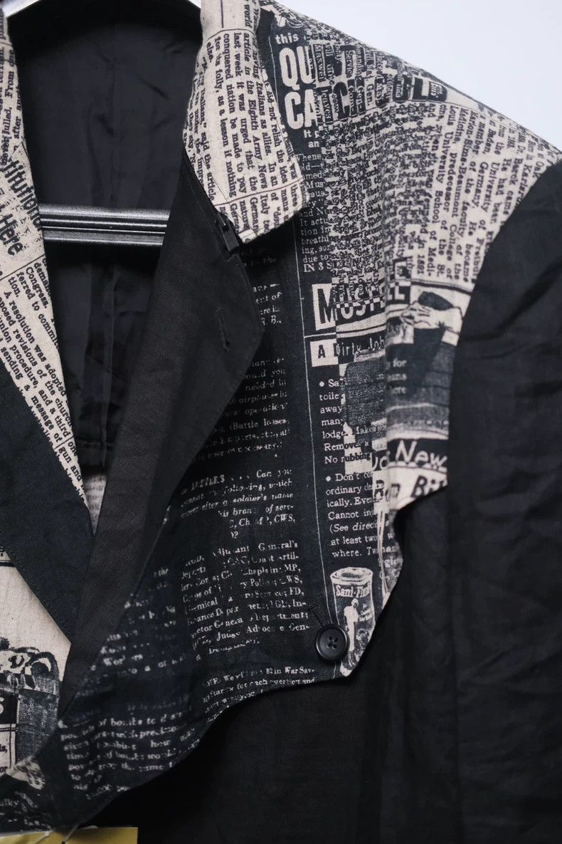 Yohji Yamamoto Yohji Yamamoto 22SS Runway Newspaper Blazer Size US M / EU 48-50 / 2 - 5 Thumbnail