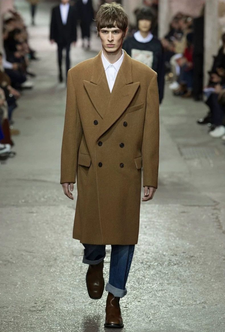 Dries Van Noten Dries van Noten Camel Wool Double-Breasted Coat Size US L / EU 52-54 / 3 - 2 Thumbnail
