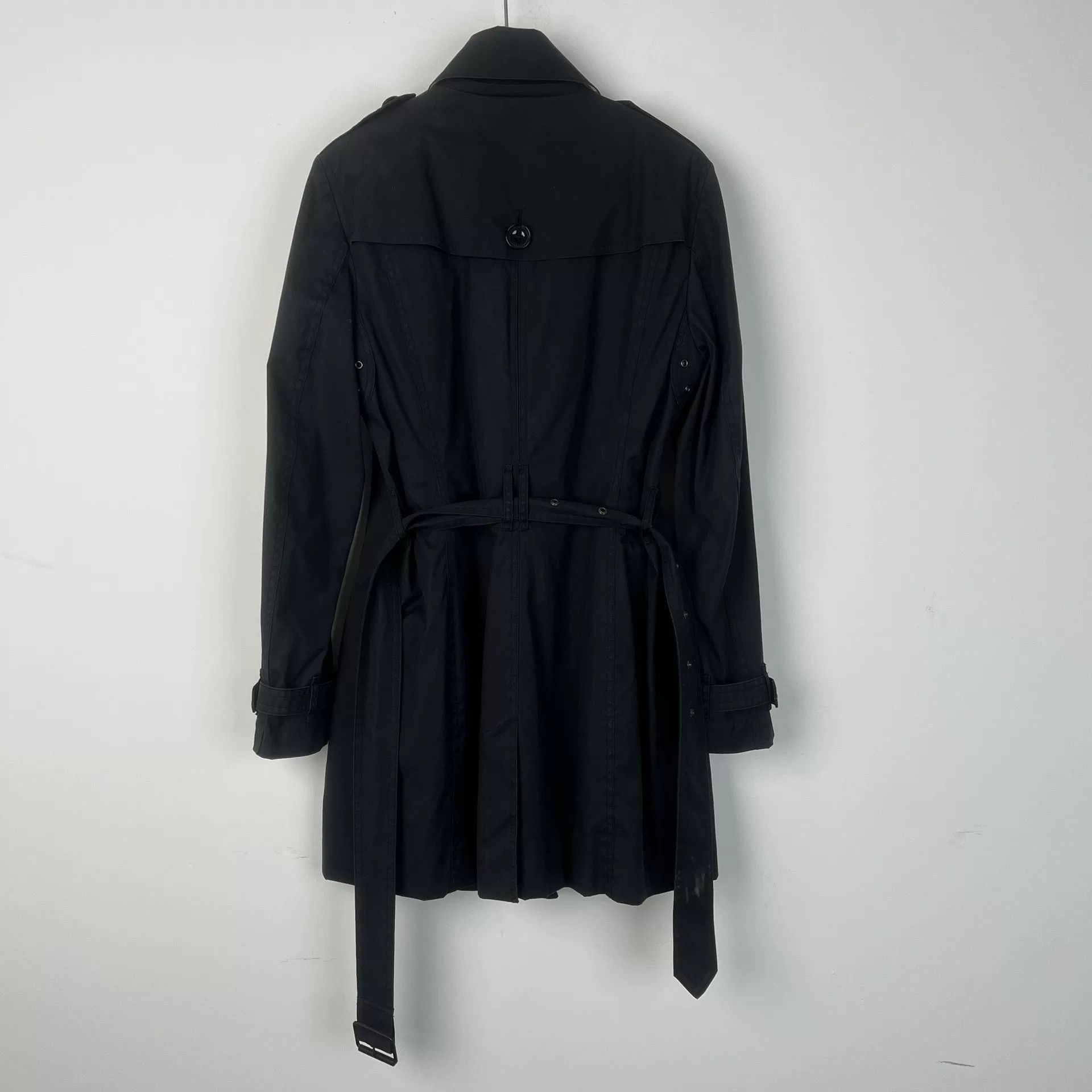Burberry Burberry Brit Black Trench Coat Size US M / EU 48-50 / 2 - 2 Thumbnail