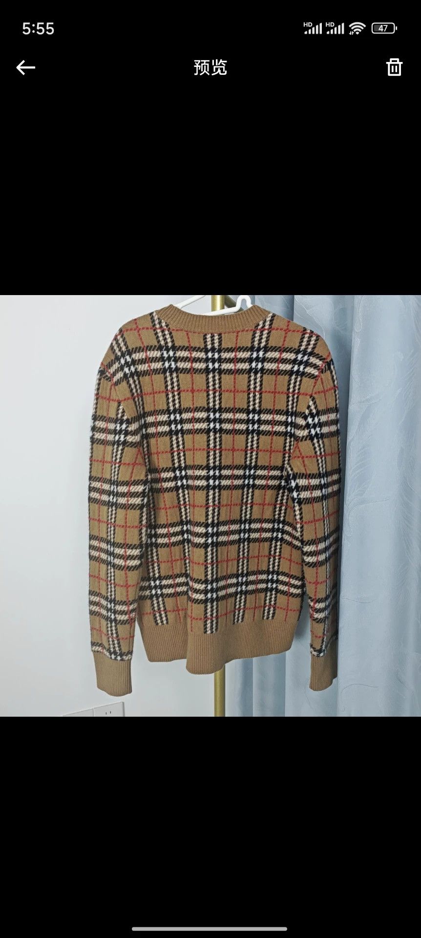 Burberry Burberry Classic Plaid Wool Sweater Size US XS / EU 42 / 0 - 5 Thumbnail