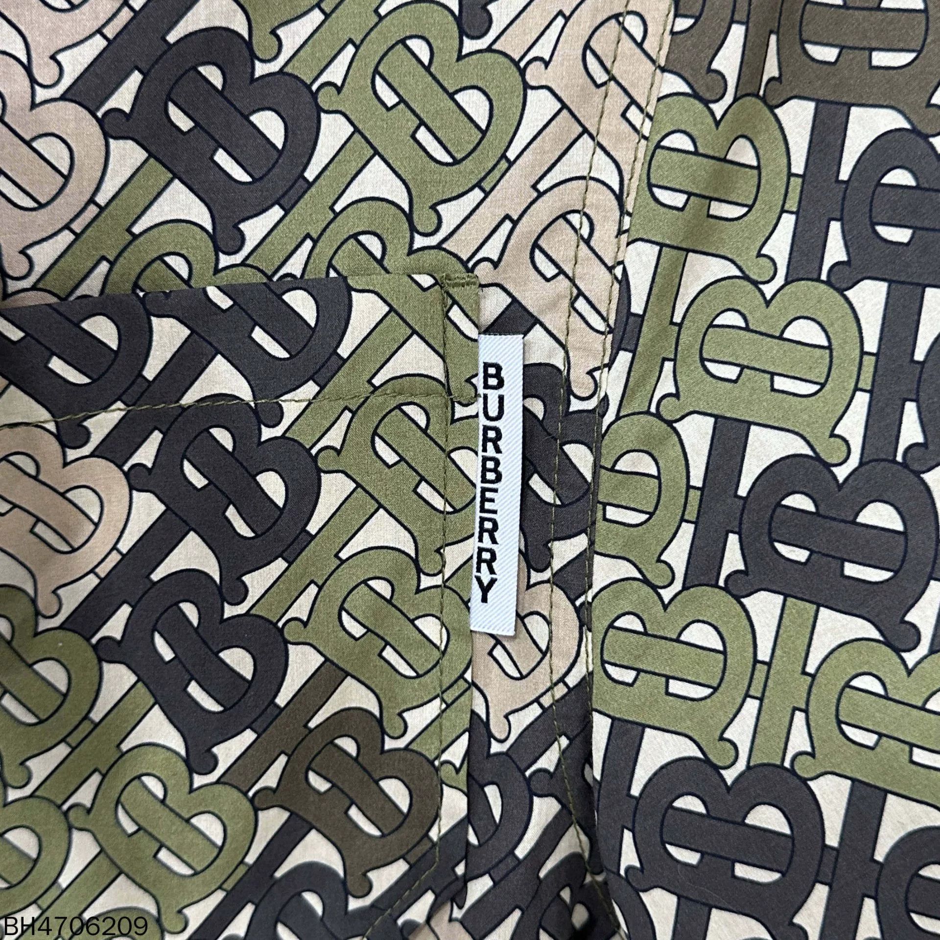 Burberry Burberry Green Silk Dress Size US 36 / EU 52 - 6 Thumbnail