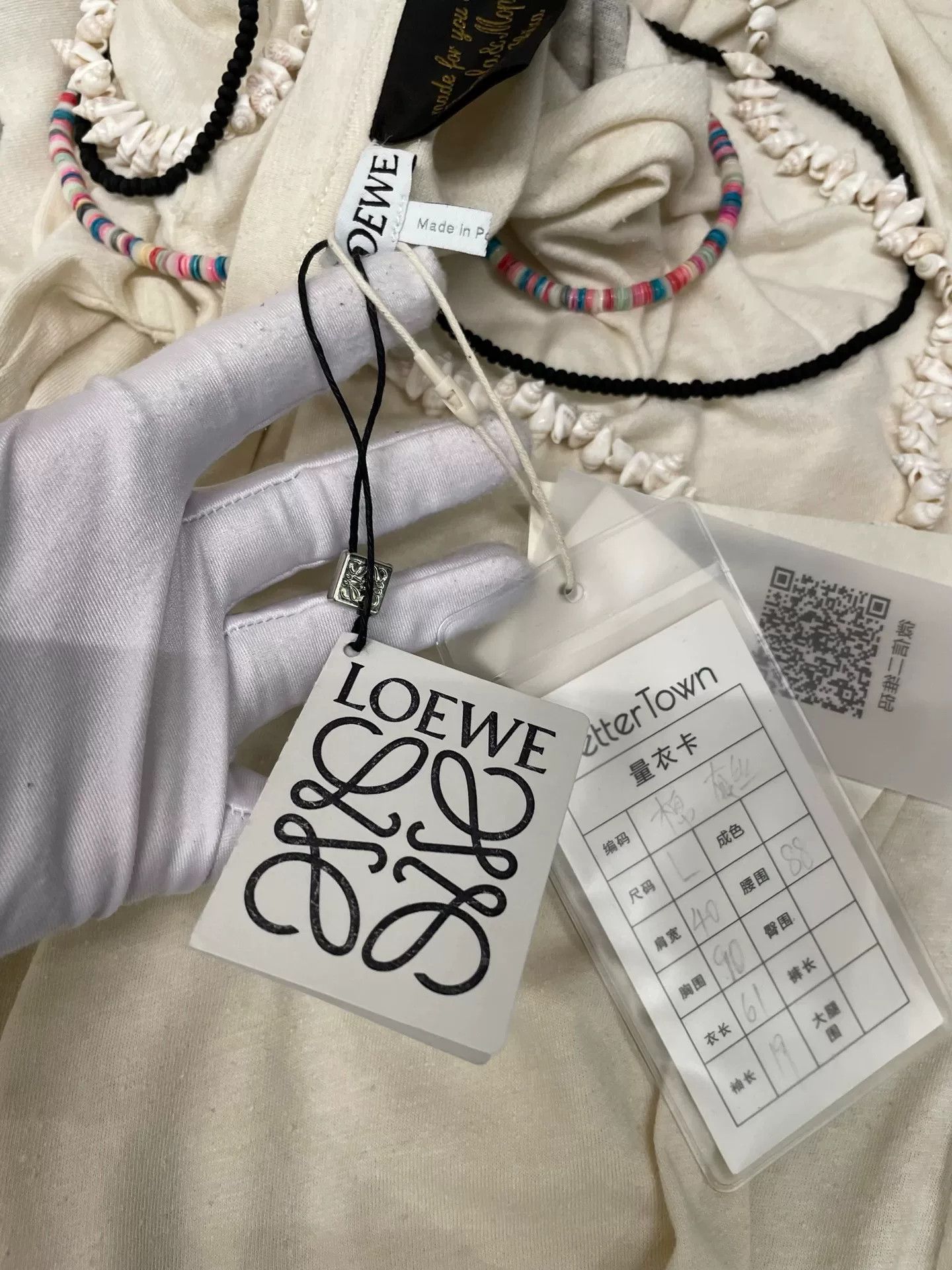 Loewe Loewe Beige Cotton T-shirt L Size US L / EU 52-54 / 3 - 8 Thumbnail
