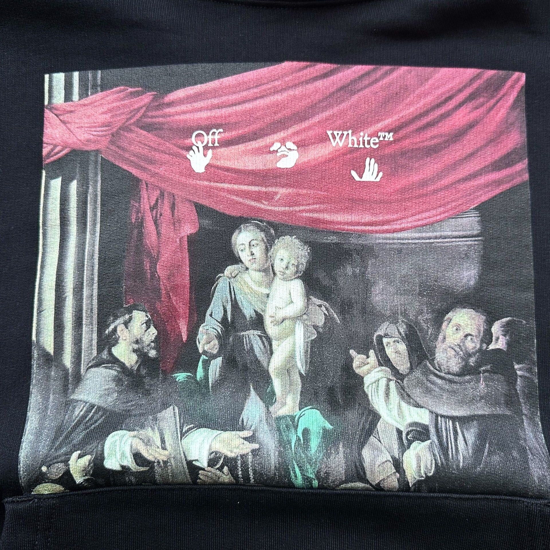 Balenciaga OFF-WHITE Printed Hooded Sweatshirt Size US S / EU 44-46 / 1 - 4 Thumbnail