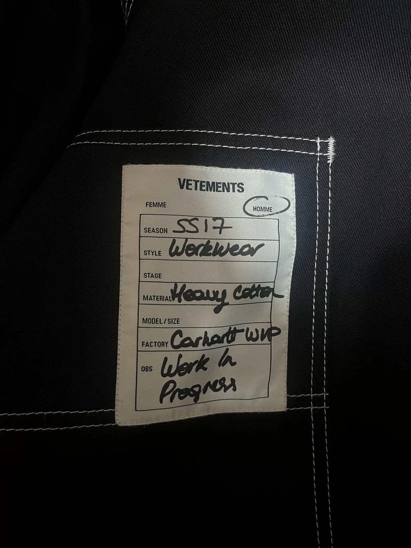 Vetements Vetements Carhartt Oversized Work Jacket Size US L / EU 52-54 / 3 - 2 Thumbnail