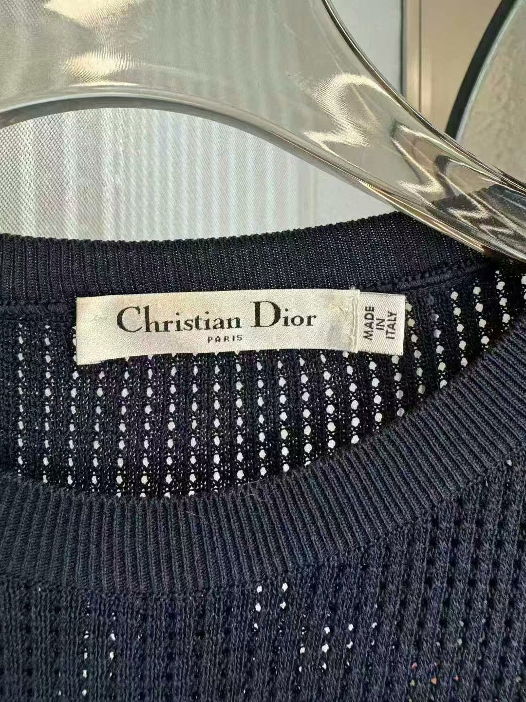 Dior dior navy blue short sleeve knitwear Size US S / EU 44-46 / 1 - 3 Thumbnail