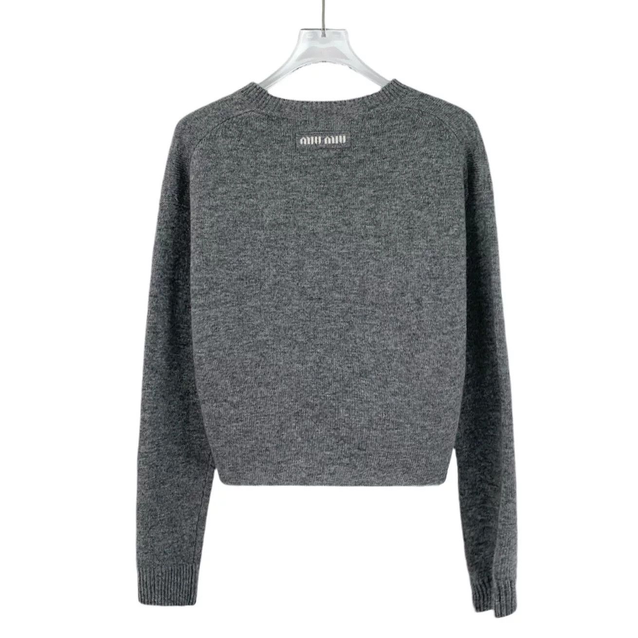Miu Miu miu miu grey v-neck long sleeve sweater Size US S / EU 44-46 / 1 - 2 Thumbnail