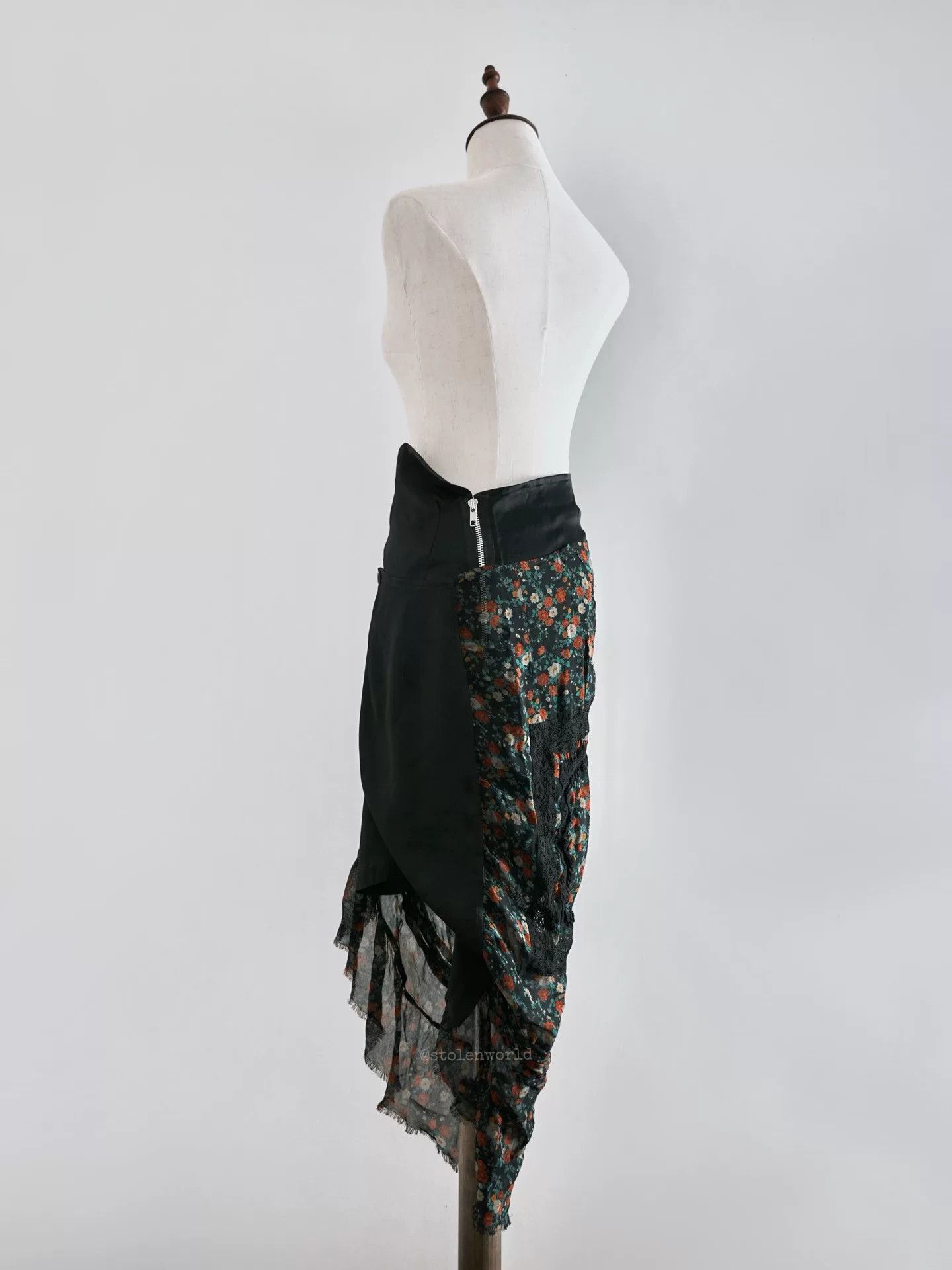Junya Watanabe Junya Watanabe Floral Skirt in Black Size US 26 / EU 42 - 9 Thumbnail