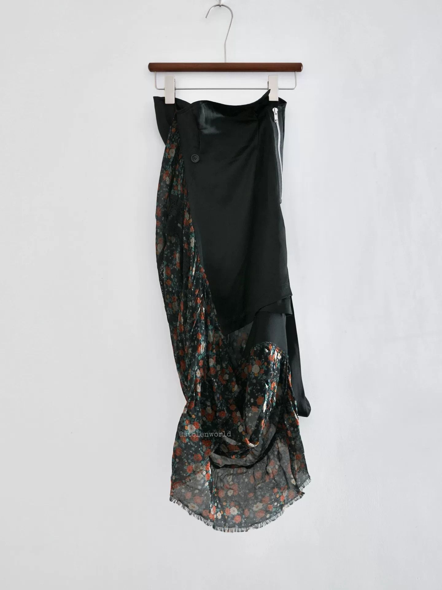 Junya Watanabe Junya Watanabe Floral Skirt in Black Size US 26 / EU 42 - 3 Thumbnail
